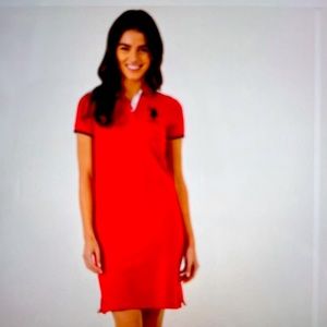 Women’s Red Pollo Dress Medium